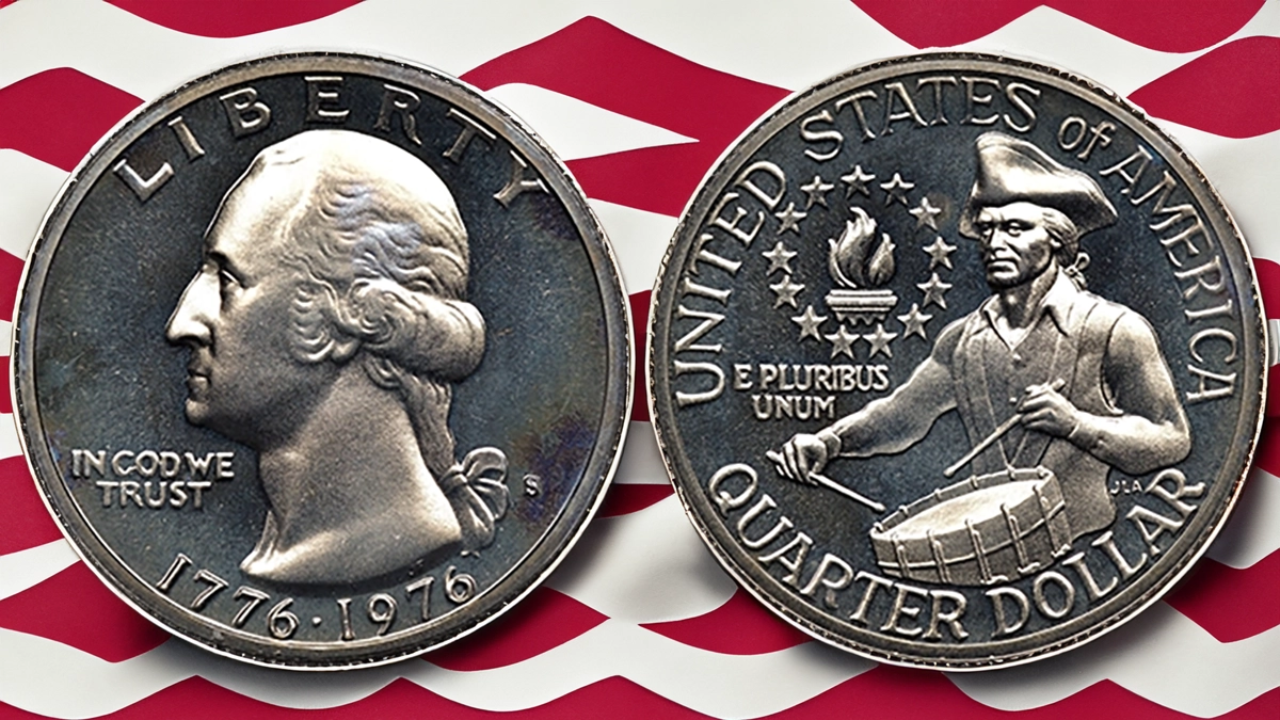 1976-S Bicentennial Washington Quarter – 40% Silver Proof, Uncirculated, Air-Tite Holder